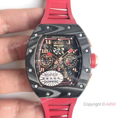 AAA Best Replica Richard Mille RM011 Forged Carbon & Red Watch Swiss Grade